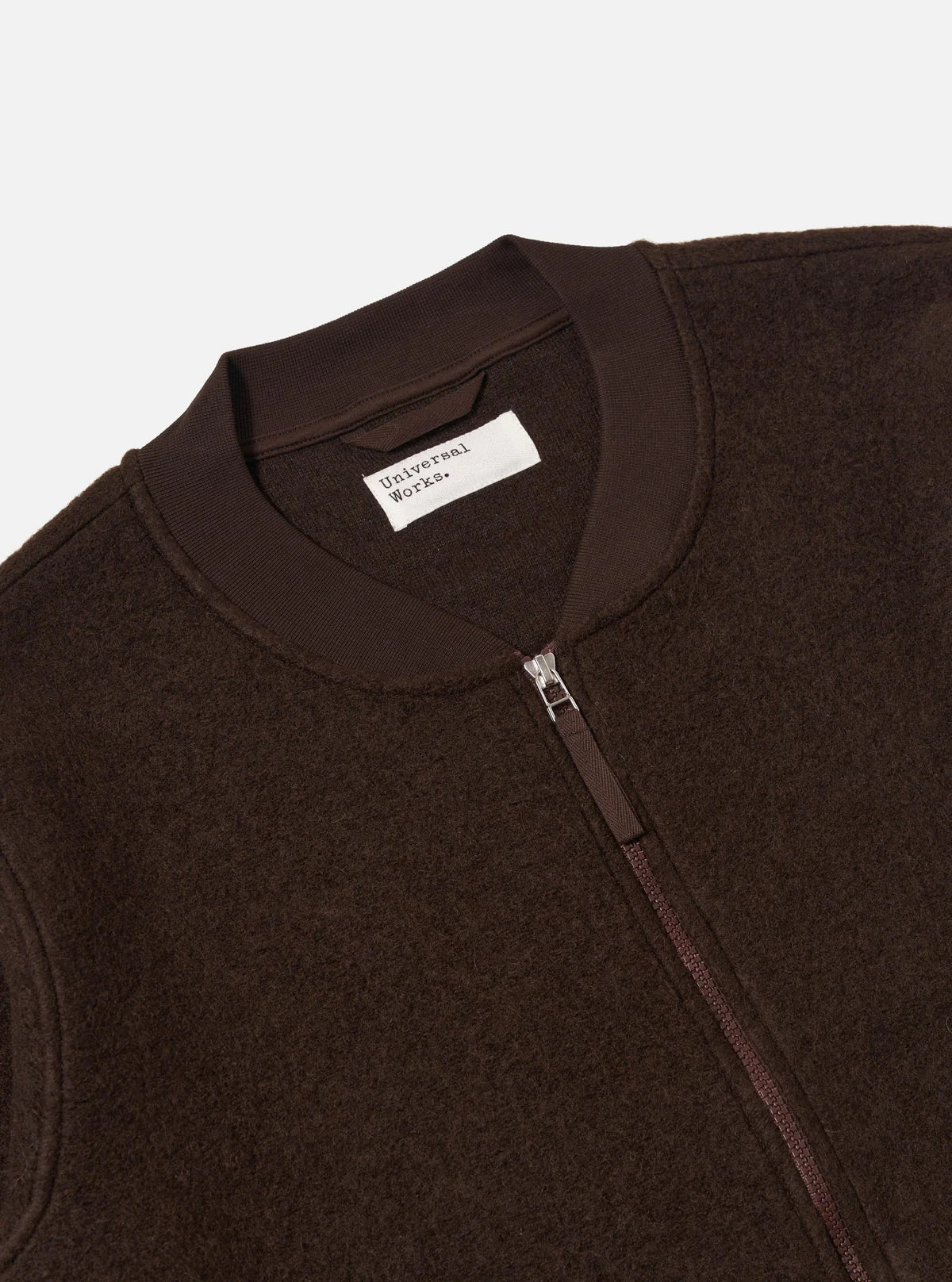Wool Fleece Zip Bomber