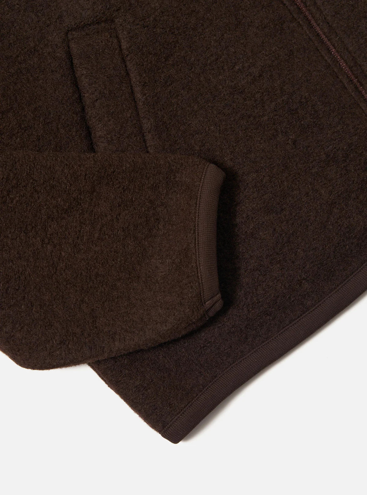 Wool Fleece Zip Bomber