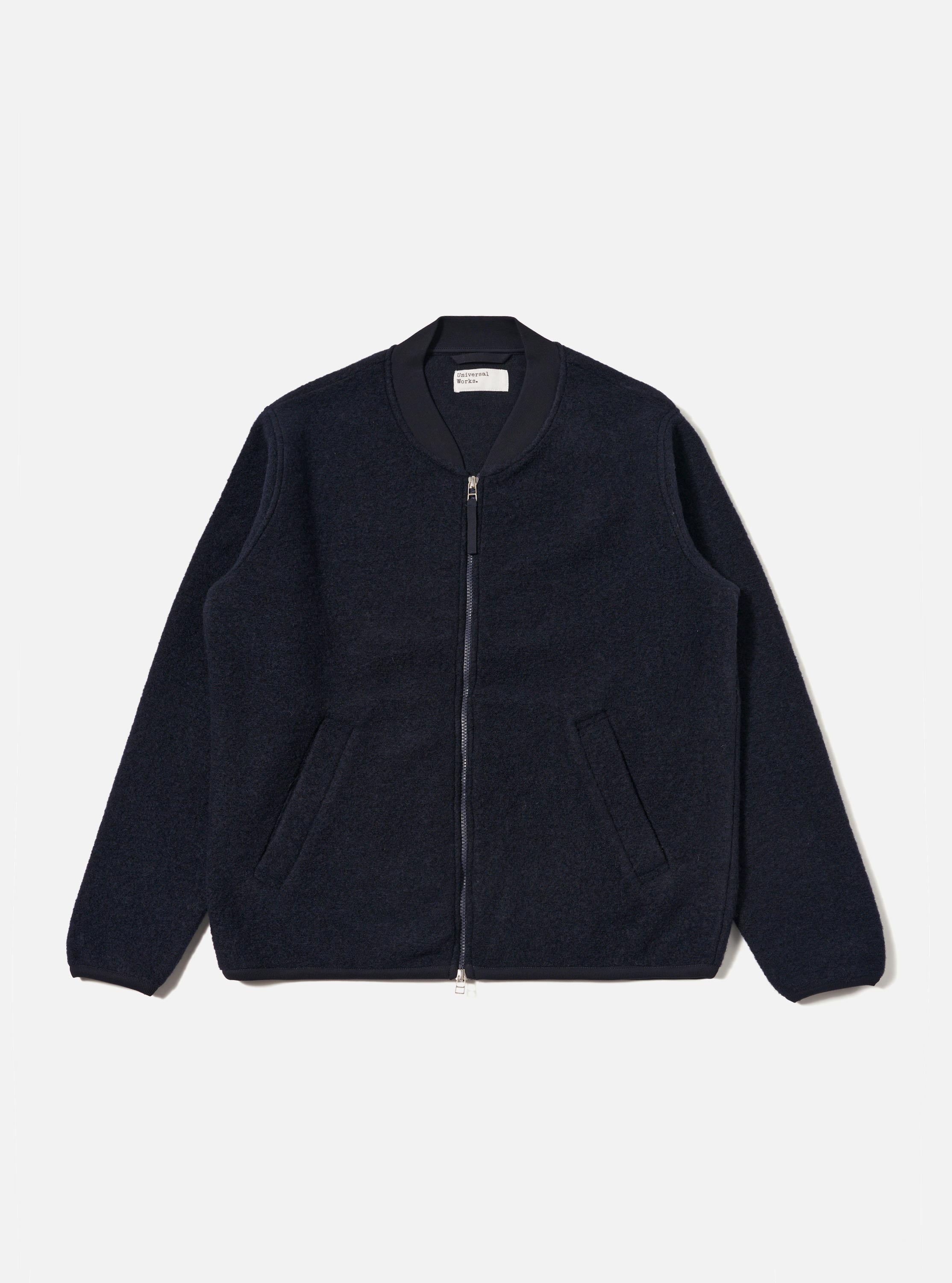 Wool Fleece Zip Bomber