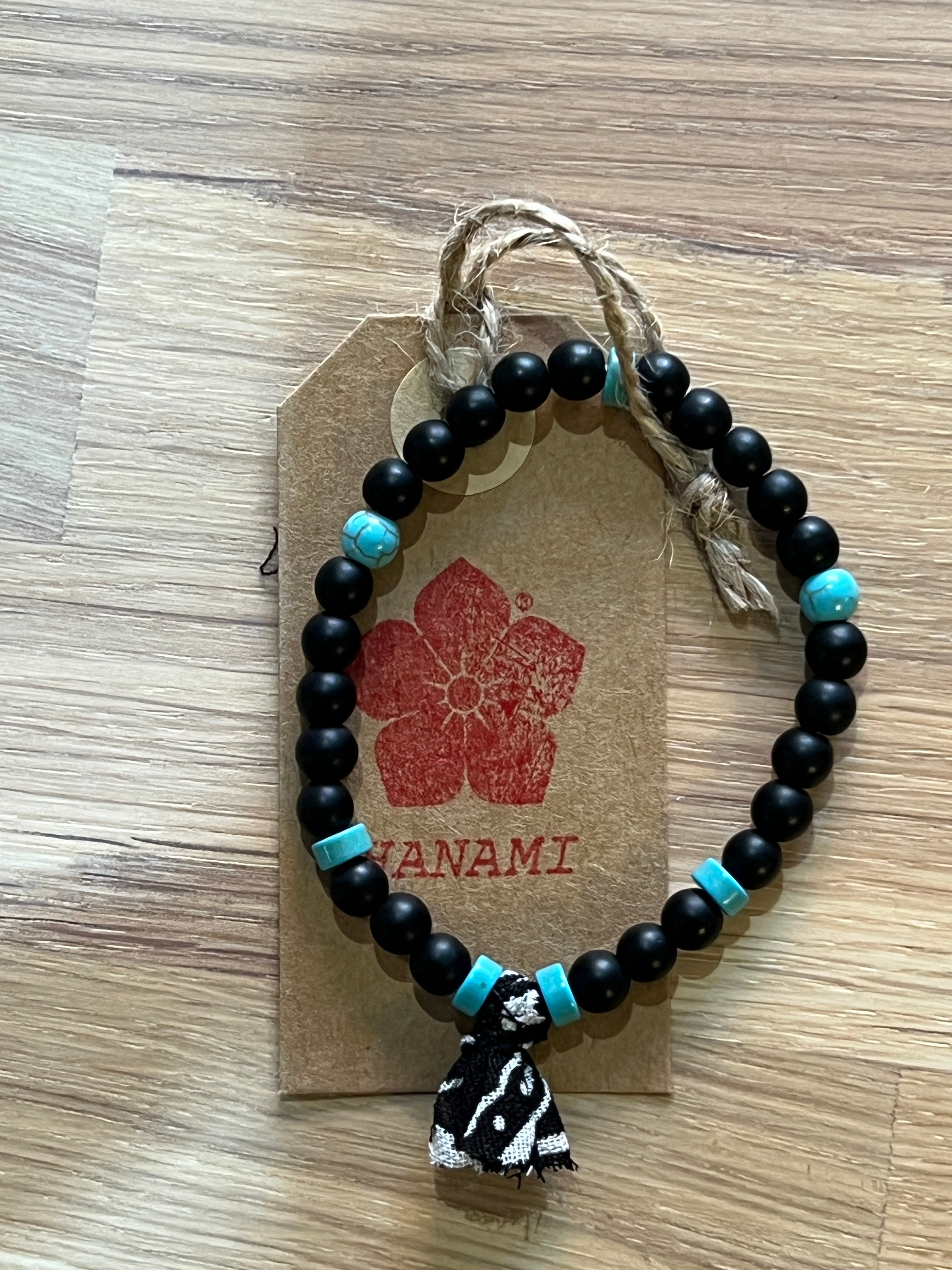 Bracelet Schwarz / Türkis